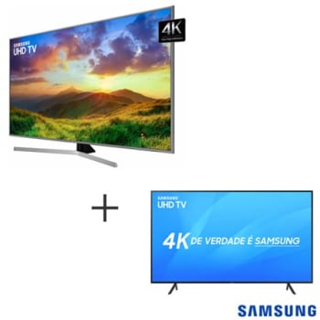 Smart TV 4K Samsung LED 2018 UHD 55, HDR Premium - UN55NU7400 + Smart TV 4K LED 2018 UHD 50", 3 HDMI 2 USB - UN50NU7100 - SGCJUN55NU7400
