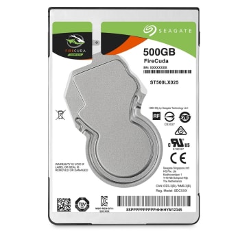 SSHD Seagate SATA 2,5´ p/ Notebook Híbrido (8GB SSD) FireCuda 500GB 5400RPM 128MB Cache SATA 6,0Gb/s - ST500LX025