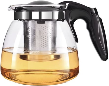 Chaleira de Vidro 900ML com Infusor Inox Para Chá