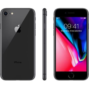 iPhone 8 Cinza Espacial 256GB Tela 4.7" IOS 11 4G Wi-Fi Câmera 12MP - Apple