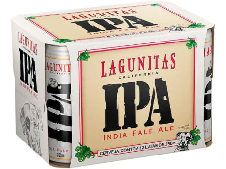 Cerveja Lagunitas Califórnia Puro Malte IPA - Ale 12 Unidades Lata 350ml - Cerveja - Magazine 