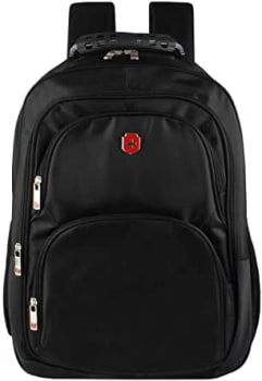 Mochila Para Notebook Executiva Reforçada com Cabo de Aço em Nylon Swissland SS - Preta