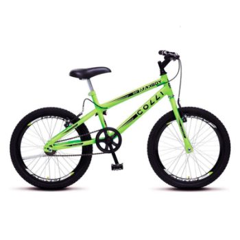 Bicicleta Colli Max Boy Aro 20 com Freios V-Break e 36 Raias Masculina Aro Aero Verde Neon