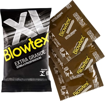 Preservativo Extra Grande Com 3 Unidades, Blowtex