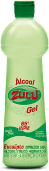 10 Unidades — Álcool Gel Zulu Eucalipto 500g