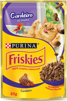4 unidades Ração Úmida para Gatos Adultos Frango e Fígado Nestlé Purina Friskies - 85g