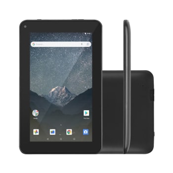 Tablet Multilaser M7 GO WI-FI 16GB Android Oreo Quad Core Tela 7 Pol. Câmera Traseira 2MP Frontal 1.3MP Preto