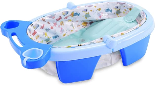 MaxiBaby Banheira De Bebê Inflável E Portátil AirPlus, Dobrável, (Até 18kgs), Azul