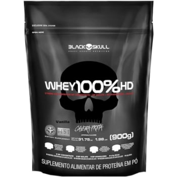 Whey 100% Hd - 900G Refil Baunilha Black Skull