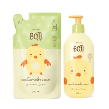 Combo O Boticário Boti Baby Condicionador Suave 400ml + Refil 350ml