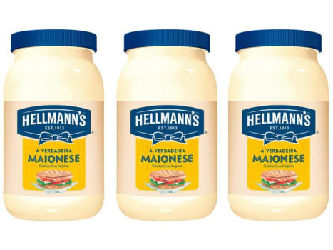 Kit Maionese Hellmanns Tradicional 500g - 3 Unidades