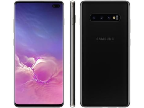 Smartphone Samsung Galaxy S10+ 128GB Ceramic Black - Octa-Core 8GB RAM 6,4” Câm. Tripla + Selfie Dupla - Magazine Ofertaesperta