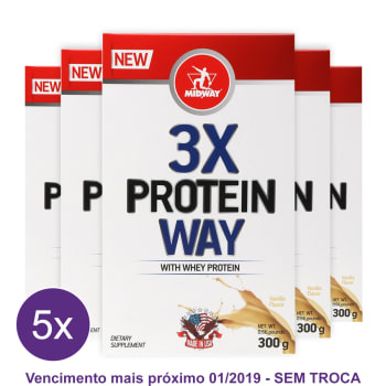 Kit 5x Way Protein 3X Midway 300 g
