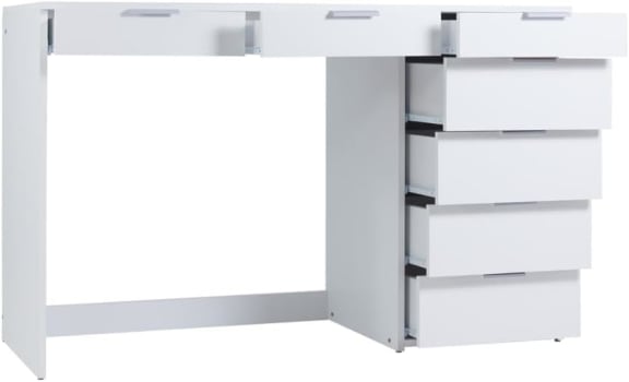 Penteadeira 7 Gavetas Ditália PE-90, 48P x 120L x 76A cm (Branco)