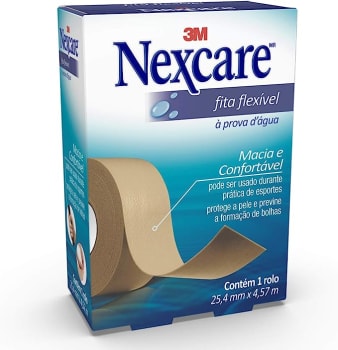 Nexcare, 3M, Fita Flex à Prova d´Água, 25mm x 4.5m, Bege