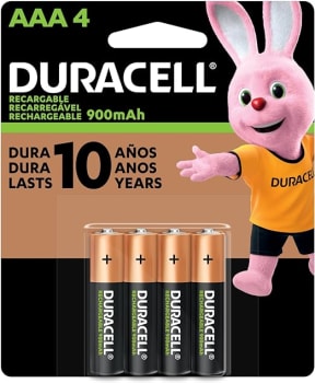 Duracell, AAA-Rechx4, Pilha Recarregável AAA Palito Com 4 Unidades