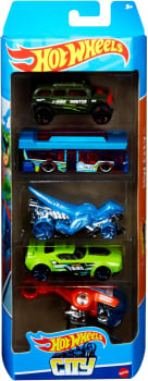 Pacote 5 Carros Sortidos, Hot Wheels, Mattel, Multicor - não é possível escolher as cores