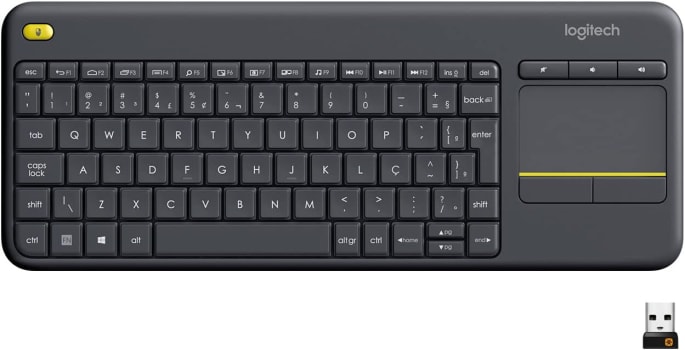 Teclado Sem Fio Logitech K400 Plus TV Com Touchpad Integrado