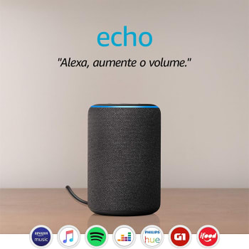 Echo (3ª geração) - Smart Speaker com Alexa - Cor Preta