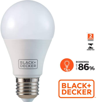 Lampada LED Bulbo A55 4,7W 3000K, 100-240V Não Dimerizável, Black+Decker, BDA6-0450-01, 4,7W
