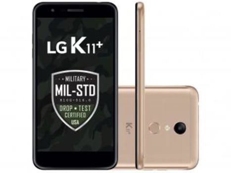 Smartphone LG K11+ 32GB Dourado 4G Octa Core - 3GB RAM Tela 5,3” Câm. 13MP + Selfie 5MP Dual Chip - Magazine Ofertaesperta