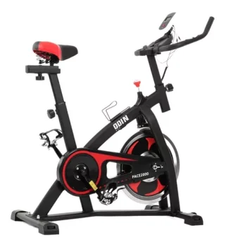 Bicicleta Ergométrica Para Spinning Mecanica 6kg PACE2000 Odin Fit Cor Preto/Vermelho