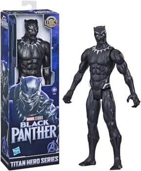 Marvel, Boneco Pantera Negra Titan Hero Series, Preto