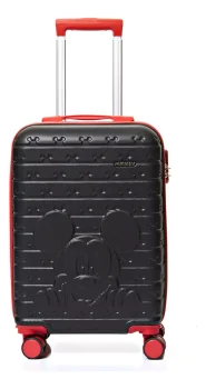 Mala Viagem De Bordo Pequena Rodinha 360 Mickey Mouse Disney Cor Preto MF10405MY-P-PT Luxcel