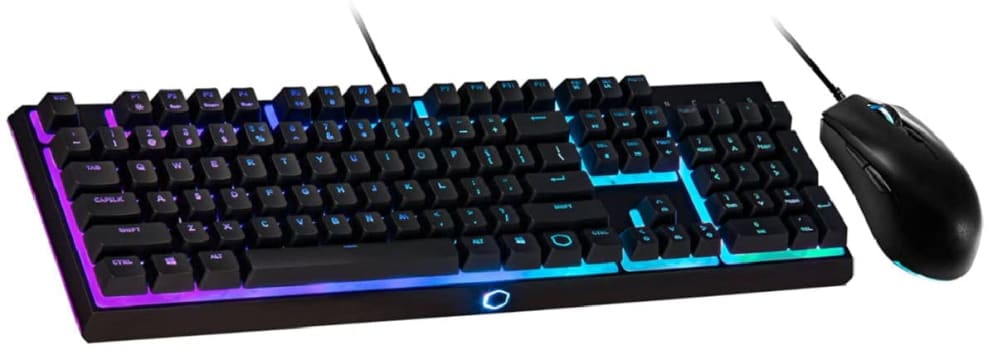 Kit Teclado e Mouse Gamer Cooler Master MS111, Teclado MK110 RGB Switches Mem-chanical Lineares 26-Key Anti-Ghosting Layout BR-ABNT2, Mouse RGB Sensor