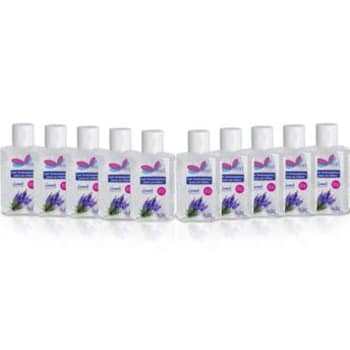 Kit com 10 Unidades Álcool em Gel Antisséptico Delikad Lavanda 80ml cada