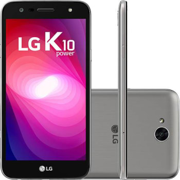 Smartphone LG K10 Power Dual Chip Android 7.0 Tela 5,5" Octacore 32GB 4G Wi-Fi Câmera 13MP - Titânio