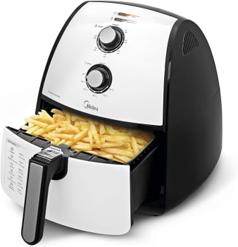 Midea - Fritadeira, Airfryer Sem Óleo, 220V, 4L, Preto e Branco