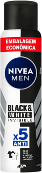 2 Unidades Desodorante Antitranspirante Aerosol Nivea Invisible Black & White - 200ml