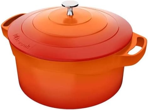 Panela Caçarola Revestimento Cerâmico 20 Cm Laranja Le Cook