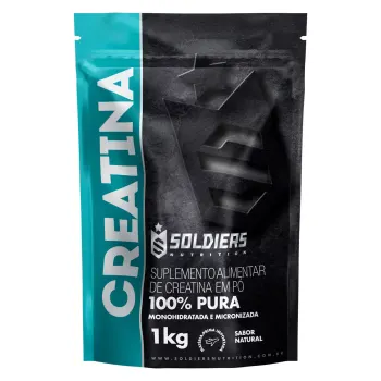 Creatina Monohidratada 1kg - 100% Pura - Soldiers Nutrition