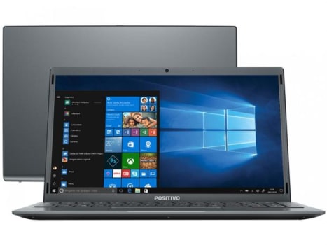 Notebook Positivo Motion Gray Q4128C-S Intel Atom - 4GB 128GB eMMC 14,1” LED Windows 10 - Magazine Ofertaesperta