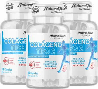 Kit 3x Colageno Tipo 2 Uc 2 + Vitaminas Joelho E Articulação 60 Caps