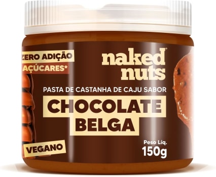 Naked Nuts Pasta De Castanha De Caju Com Chocolate Belga Crocante (150G)