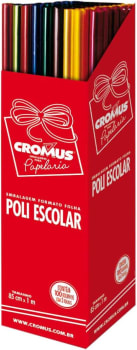 Cromus Papel Celofane 16238 Surtido, Embalagem Pode Variar, Multicores, 100 Folhas