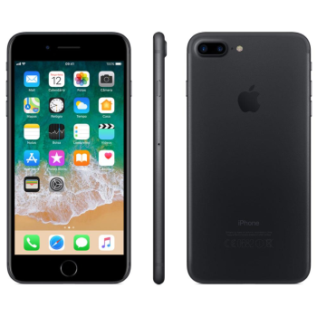 iPhone 7 Plus Apple com 128GB, Tela Retina HD de 5,5”, iOS 11, Dupla Câmera Traseira, Resistente à Água, Wi-Fi, 4G LTE e NFC - Preto Matte