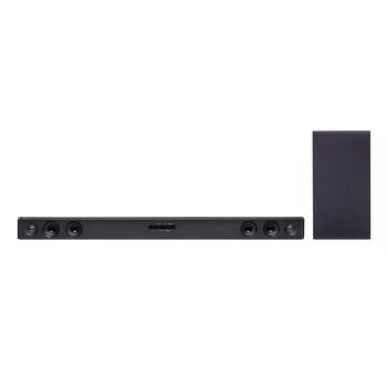 Soundbar LG SQC2 Bluetooth 300W Subwoofer Sem Fios 2.1 Canais Auto Sound Engine (ASE) Adaptive Sound Control (ASC) Preto - SQC2