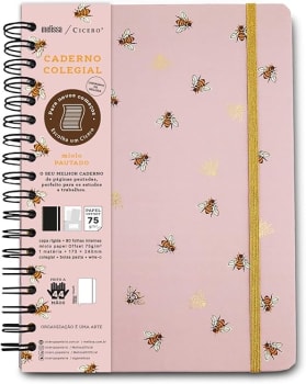 Caderno Espiral Melissa Pautado 17x24 Colmeia