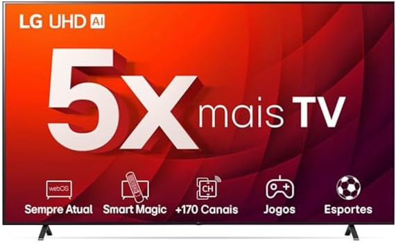 Smart TV 50" 4K LG UHD ThinQ AI 50UR8750PSA HDR Bluetooth Alexa Google Assistente Airplay2 3 HDMI