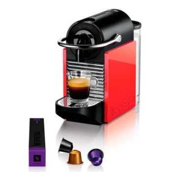 Máquina de Café Nespresso Pixie Clips: personalizável ao seu estilo, com 2 pares de painéis trocáveis; 19 bar de pressão; desligamento automático