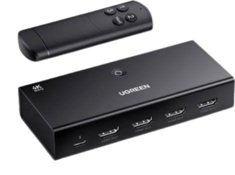 UGREEN HDMI Switch 4K 60Hz 3 em 1 Suporta HDR/CEC/3D/HDCP 1.4 para 4K x 2K@60Hz/ Full HD 1080P Compatível com PS5 PS4 Xbox Fire Stick Roku