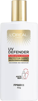 Protetor Solar Facial L'Oréal Paris UV Defender Fluido FPS 60 - 40g