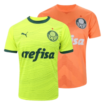 Kit Camisa Palmeiras III 23/24 + Camisa Palmeiras III 23/24 s/n° Goleiro Puma Masculina - Verde Limão