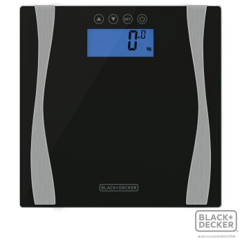 Balança de Banheiro de Bioimpedância Black + Decker Vidro Até 180kg Medição de Índices Corporais - BK60-BR