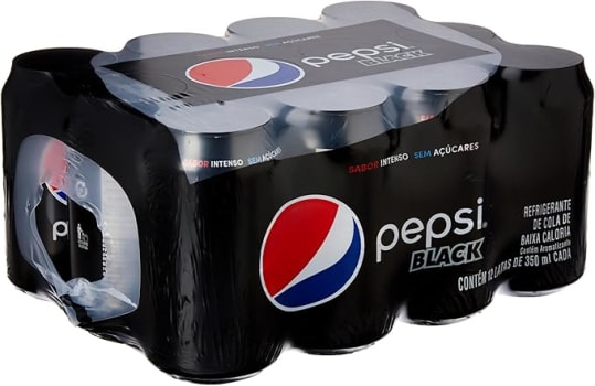 Refrigerante Pepsi Zero BLACK, Lata 350Ml Pack (12 Unidades)