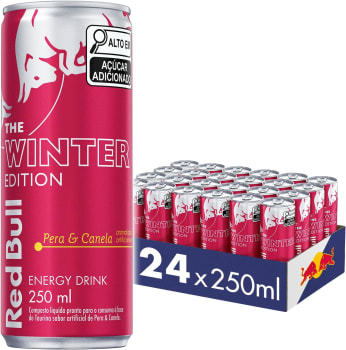 Pack de 24 Latas Red Bull Energético, Winter Edition, Pera e Canela, 250ml